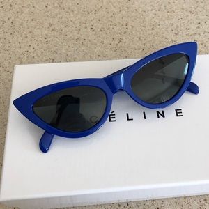 CELINE blue cat eye sunglasses new in box
